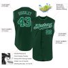 Custom Green Kelly Green-White Authentic Sleeveless Baseball Jersey - Image 2