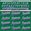 Custom Kelly Green Purple-White Bomber Full-Snap Varsity Letterman Two Tone Jacket - Image 4