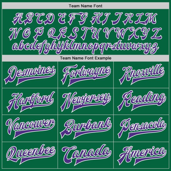 Custom Kelly Green Purple-White Bomber Full-Snap Varsity Letterman Two Tone Jacket - Image 4