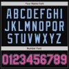 Custom Black Pink-Light Blue Bomber Full-Snap Varsity Letterman Jacket - Image 5