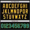 Custom Black Yellow Pinstripe Teal Bomber Full-Snap Varsity Letterman Jacket - Image 5