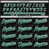 Custom Black White Pinstripe Kelly Green Bomber Full-Snap Varsity Letterman Jacket - Image 4