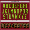 Custom Crimson Black-Neon Green Bomber Full-Snap Varsity Letterman Hoodie Jacket - Image 5