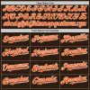 Custom Brown Orange-White Bomber Full-Snap Varsity Letterman Hoodie Jacket - Image 4