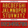 Custom Red Yellow Pinstripe Royal Authentic Baseball Jersey - Image 5
