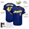 Custom Royal Gold-White Authentic Baseball Jersey - Image 3