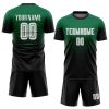Custom Kelly Green White-Black Sublimation Fade Fashion Soccer Uniform Jersey - Image 2