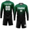 Custom Kelly Green White-Black Sublimation Fade Fashion Soccer Uniform Jersey - Image 4