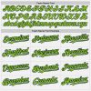 Custom White (Navy Neon Green Pinstripe) Neon Green-Navy Authentic Baseball Jersey - Image 4