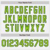 Custom White (Navy Neon Green Pinstripe) Neon Green-Navy Authentic Baseball Jersey - Image 5