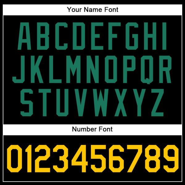 Custom Black Gold-Kelly Green Authentic Baseball Jersey - Image 5