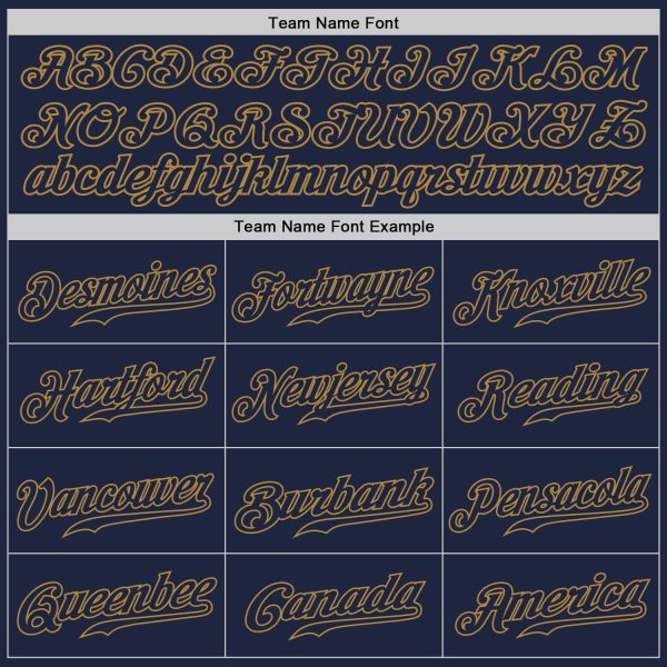 Custom White Navy-Old Gold Authentic Split Fashion Baseball Jersey - Image 5